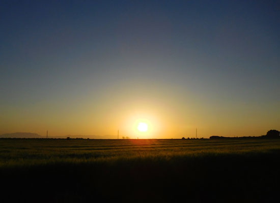 Il sorgere del sole dopo Santo Domingo de la Calzada